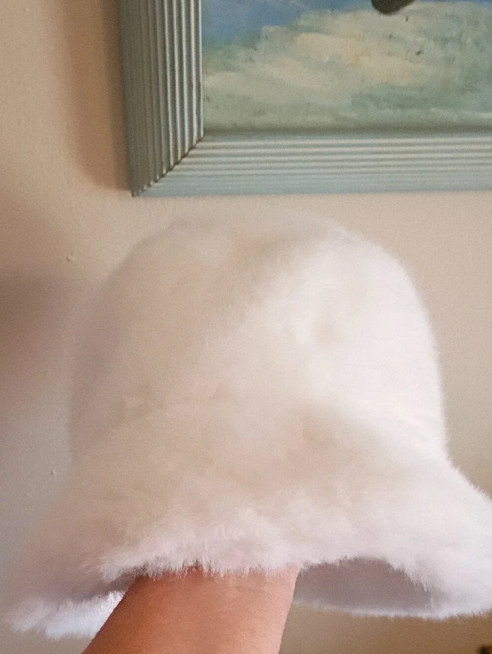 Kelly & Katie White Faux Fur Bucket Hat